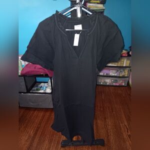 Old Navy Crinkle Gauze Mini Swig Dress with Pockets NWT